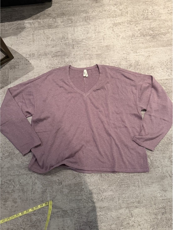 Pact Sweaters - Pact Organic Cotton Classic Fine Knit Relaxed Sweater lavender Heather XXL